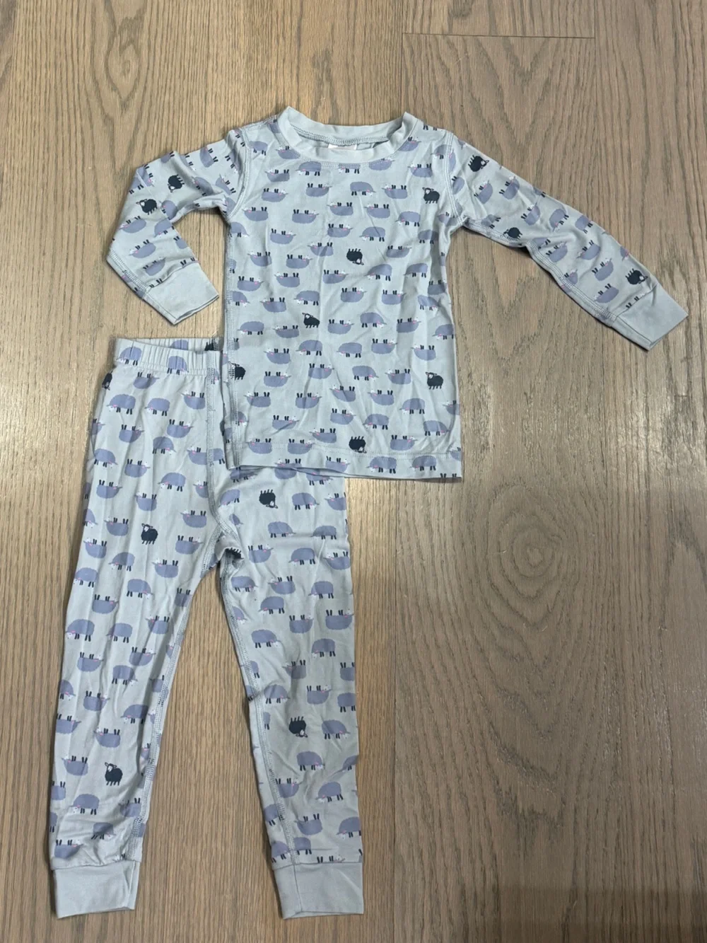 Hanna Andersson Light Blue & Purple Sheep Pajamas